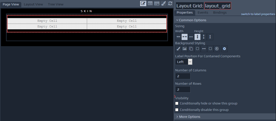 Screen-shot of Display Methods for Tables