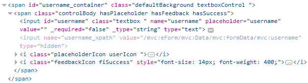 Screen shot of textboxControl HTML Markup